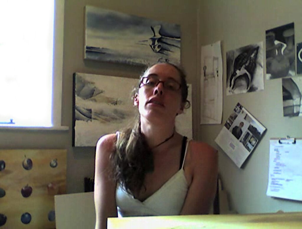 Amiria Gale in her art studio